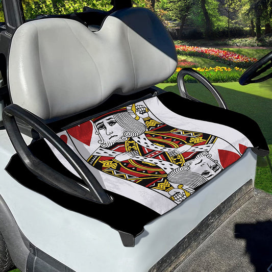 King Of Hearts Playing Card Print Golf Cart Seat Cover