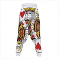 King Of Hearts Playing Card Print Hammer Pants