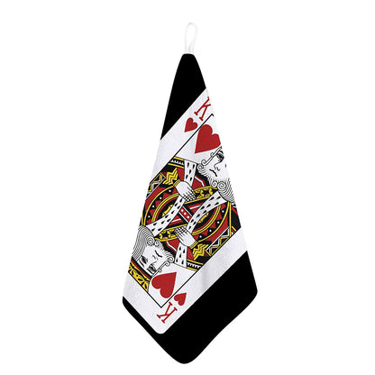 King Of Hearts Playing Card Print Hand Towel