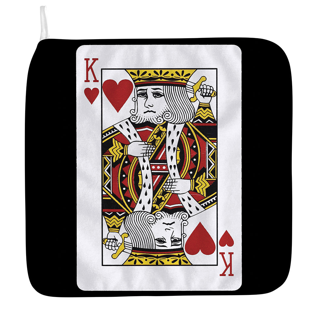 King Of Hearts Playing Card Print Hand Towel