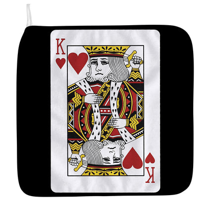 King Of Hearts Playing Card Print Hand Towel
