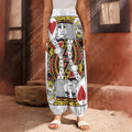 King Of Hearts Playing Card Print Harem Pants