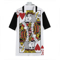 King Of Hearts Playing Card Print Hawaiian Shirt