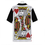King Of Hearts Playing Card Print Hawaiian Shirt