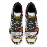 King Of Hearts Playing Card Print High Top Leather Sneakers