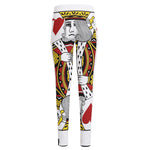 King Of Hearts Playing Card Print High-Waisted Pocket Leggings
