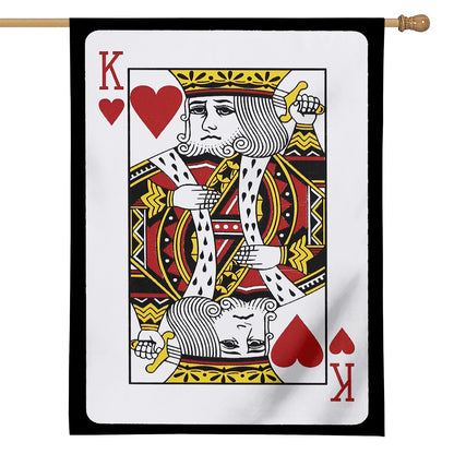 King Of Hearts Playing Card Print House Flag