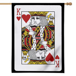 King Of Hearts Playing Card Print House Flag