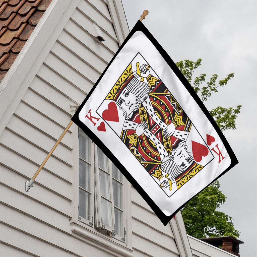King Of Hearts Playing Card Print House Flag