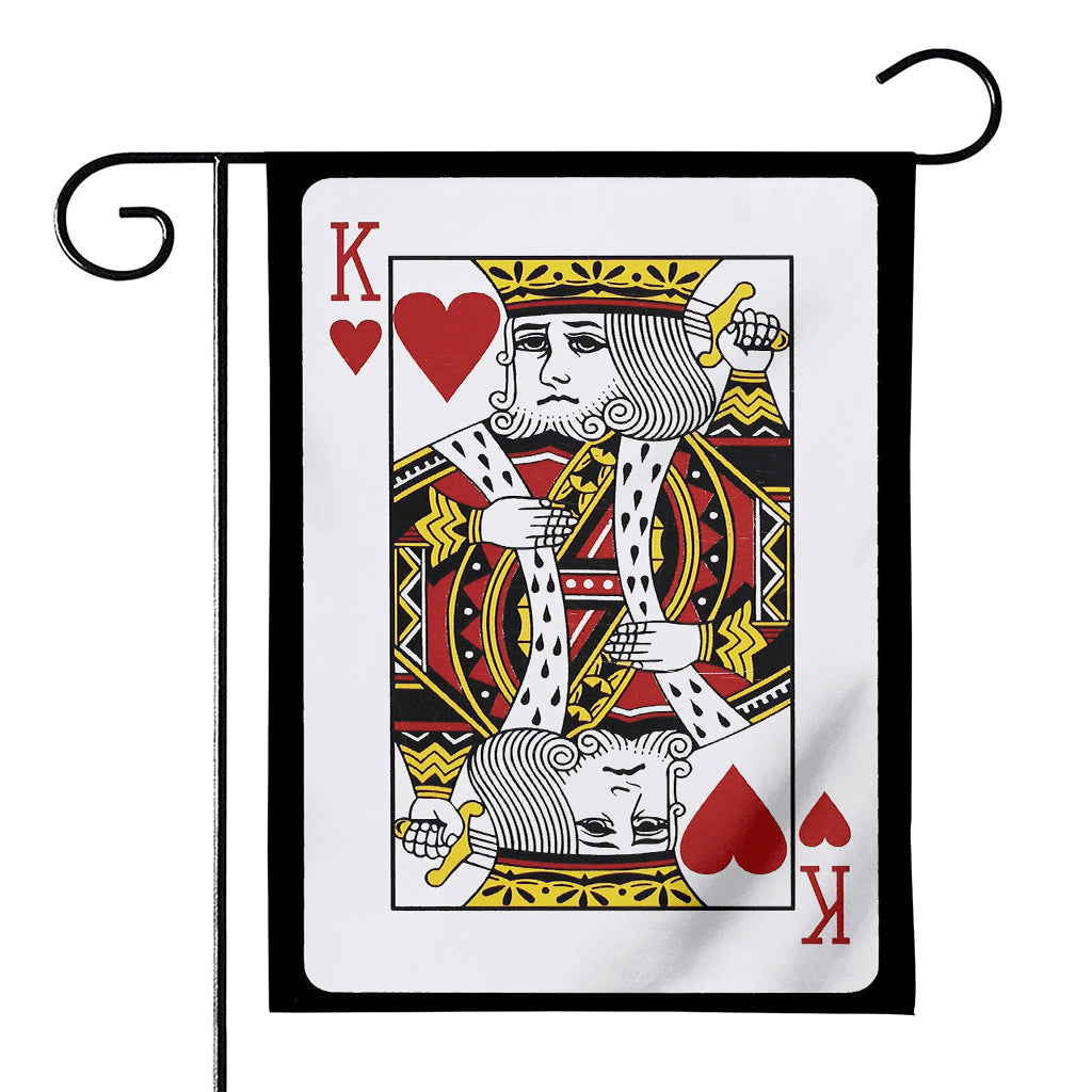 King Of Hearts Playing Card Print House Flag