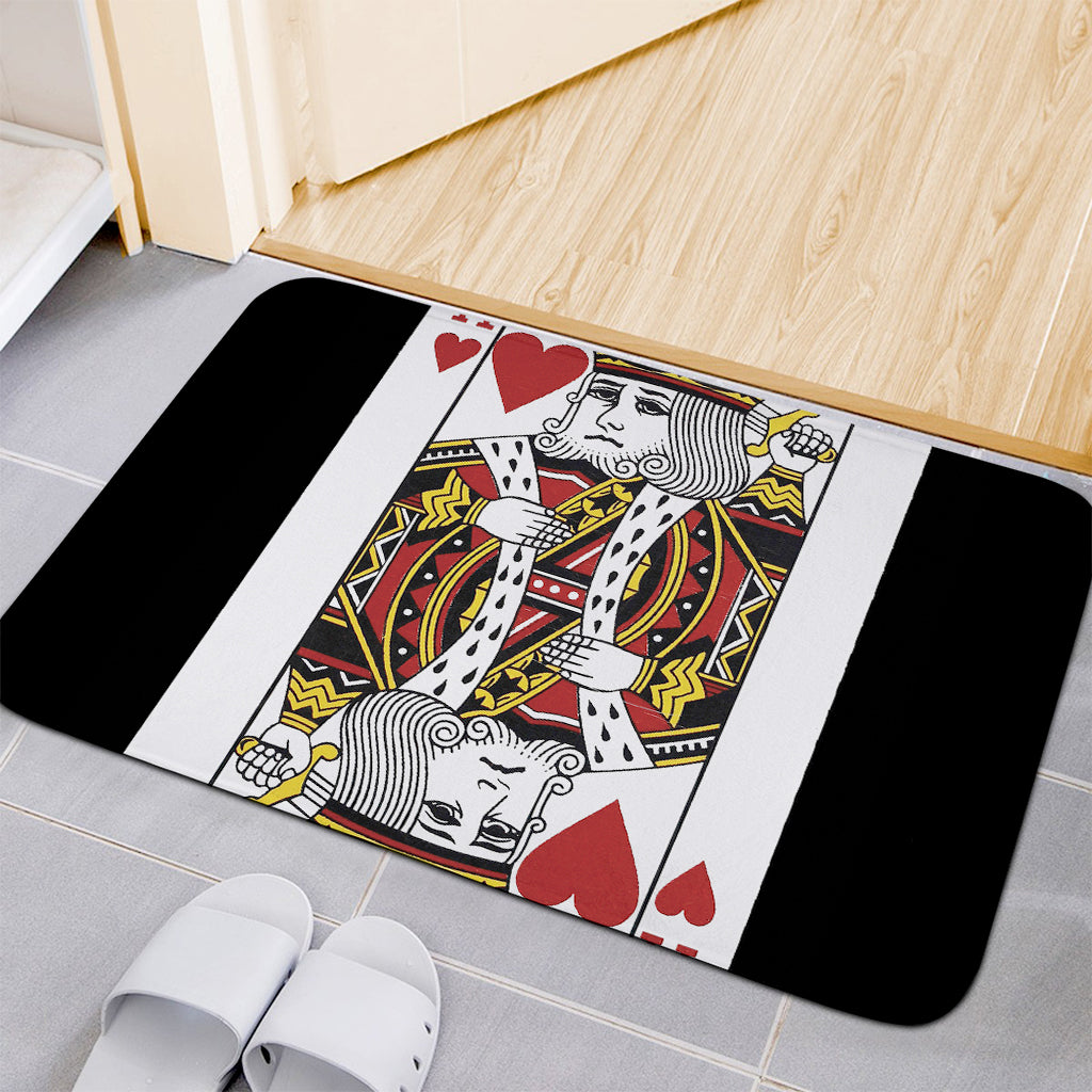 King Of Hearts Playing Card Print Indoor Door Mat