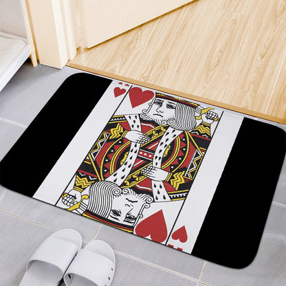 King Of Hearts Playing Card Print Indoor Door Mat