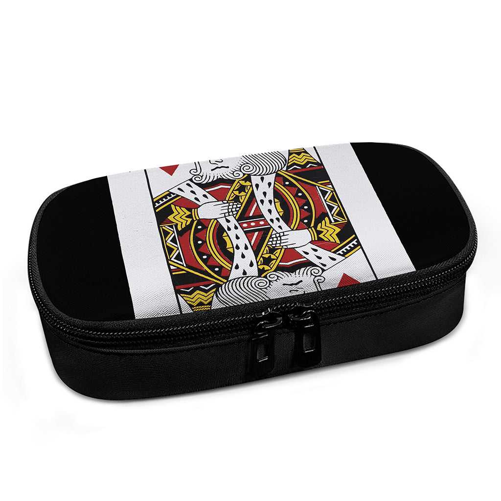 King Of Hearts Playing Card Print Insulin Cooler Travel Case