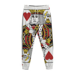 King Of Hearts Playing Card Print Jogger Pants