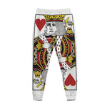 King Of Hearts Playing Card Print Jogger Pants