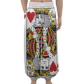 King Of Hearts Playing Card Print Lantern Pants