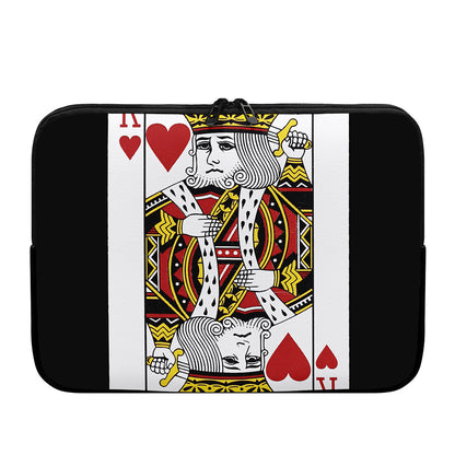 King Of Hearts Playing Card Print Laptop Sleeve