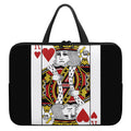 King Of Hearts Playing Card Print Laptop Sleeve With Handle