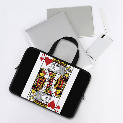 King Of Hearts Playing Card Print Laptop Sleeve With Handle
