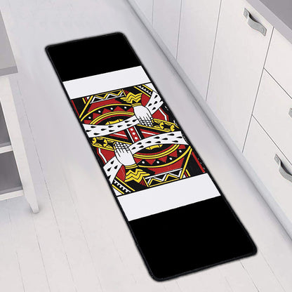 King Of Hearts Playing Card Print Long Kitchen Mat