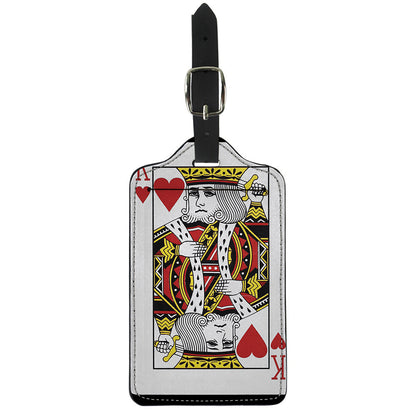 King Of Hearts Playing Card Print Luggage Tag