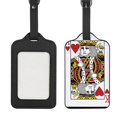 King Of Hearts Playing Card Print Luggage Tag