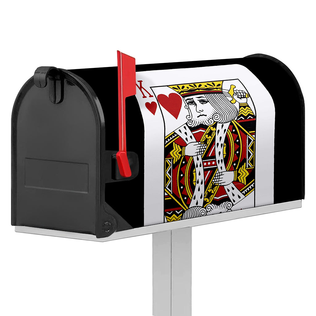 King Of Hearts Playing Card Print Mailbox Cover