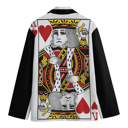 King Of Hearts Playing Card Print Men's Blazer