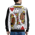 King Of Hearts Playing Card Print Men's Bomber Jacket