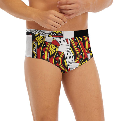 King Of Hearts Playing Card Print Men's Briefs