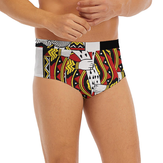 King Of Hearts Playing Card Print Men's Briefs