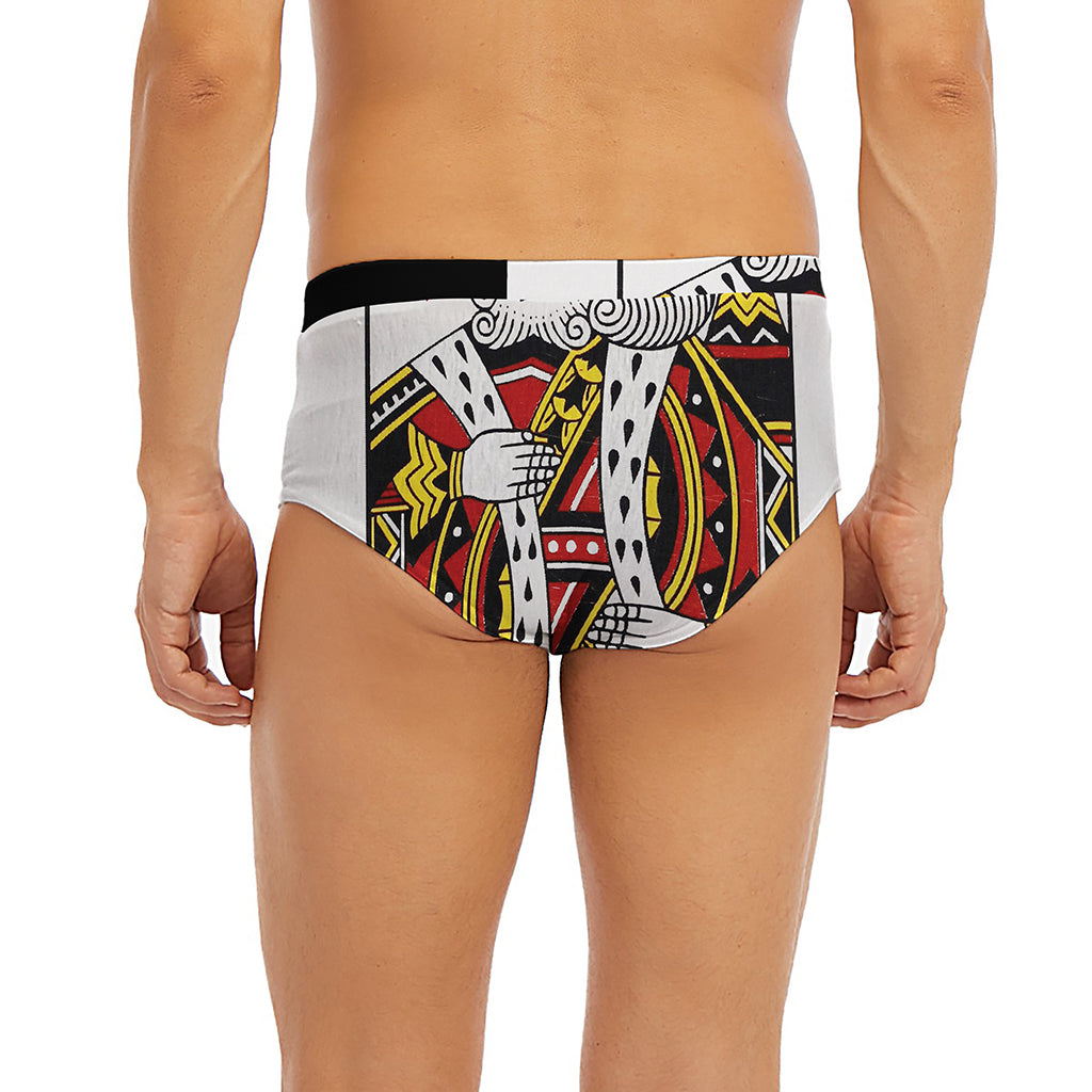 King Of Hearts Playing Card Print Men's Briefs