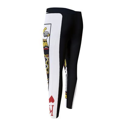 King Of Hearts Playing Card Print Men's Compression Pants