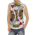 King Of Hearts Playing Card Print Men's Fitness Tank Top