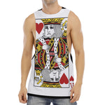 King Of Hearts Playing Card Print Men's Muscle Tank Top
