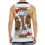King Of Hearts Playing Card Print Men's Muscle Tank Top