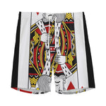 King Of Hearts Playing Card Print Men's Sports Shorts