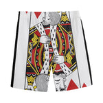 King Of Hearts Playing Card Print Men's Sports Shorts