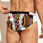 King Of Hearts Playing Card Print Men's Swim Briefs
