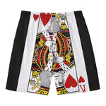 King Of Hearts Playing Card Print Men's Swim Trunks