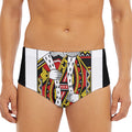 King Of Hearts Playing Card Print Men's Triangle Swim Briefs