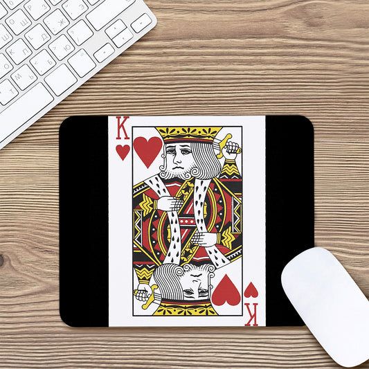 King Of Hearts Playing Card Print Mouse Pad