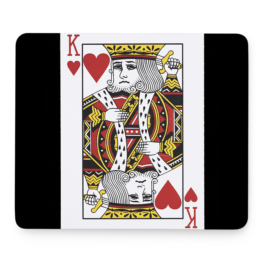 King Of Hearts Playing Card Print Mouse Pad
