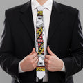 King Of Hearts Playing Card Print Necktie
