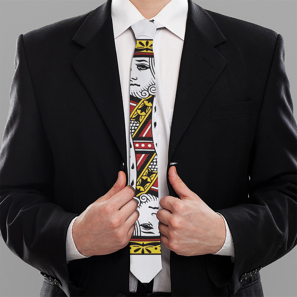 King Of Hearts Playing Card Print Necktie