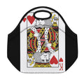 King Of Hearts Playing Card Print Neoprene Lunch Bag
