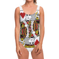 King Of Hearts Playing Card Print One Piece Swimsuit