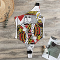 King Of Hearts Playing Card Print One Shoulder Bodysuit
