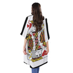 King Of Hearts Playing Card Print Open Front Beach Cover Up