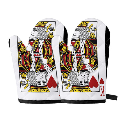 King Of Hearts Playing Card Print Oven Mitts